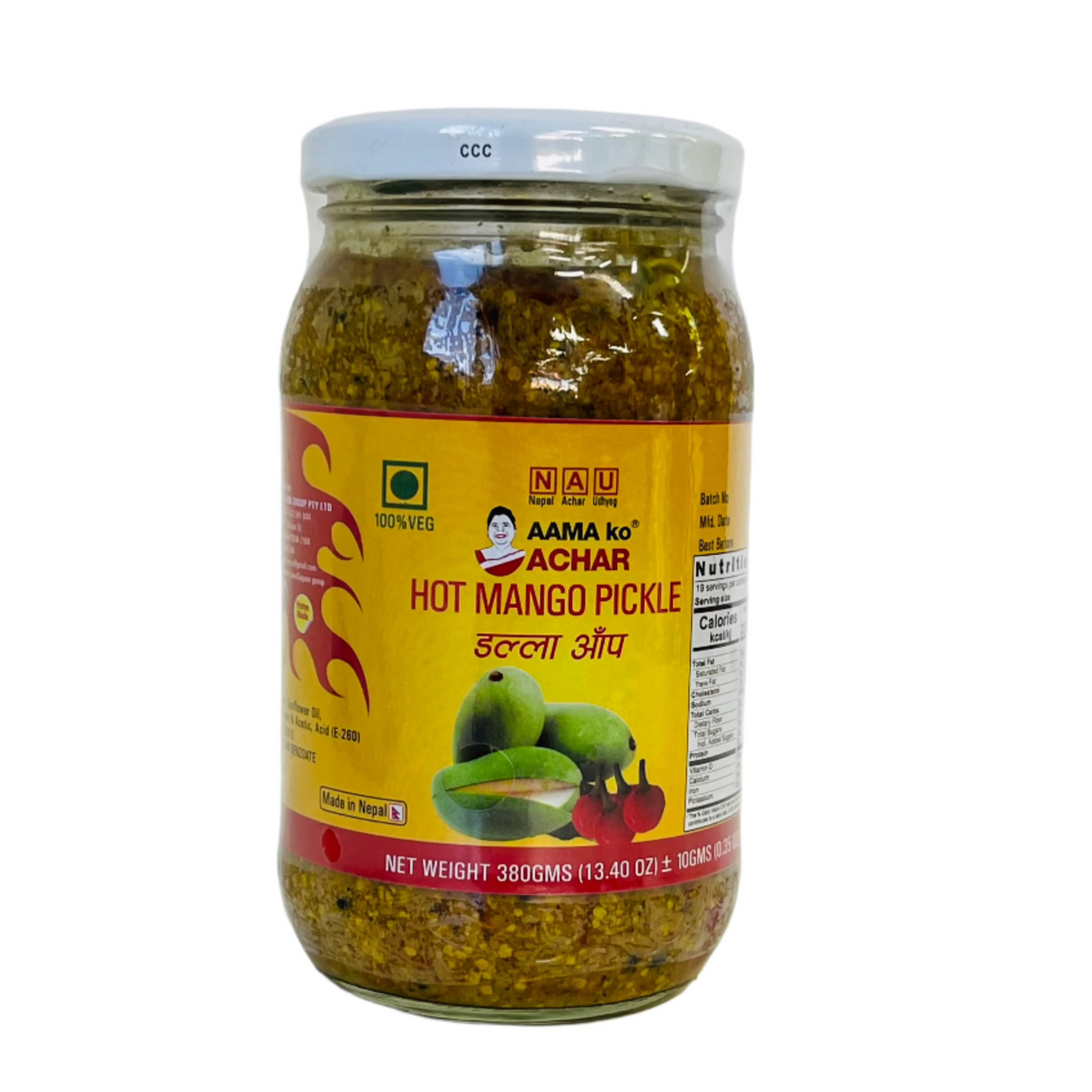 Aama Hot Mango dalla Pickle 380Gm