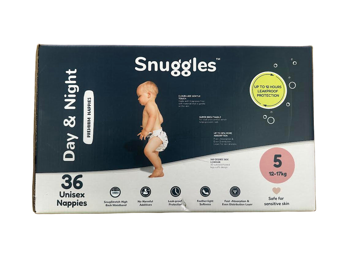 Snugz Premium Nappies Unisex Size 5 (12-17kg) 36 pack