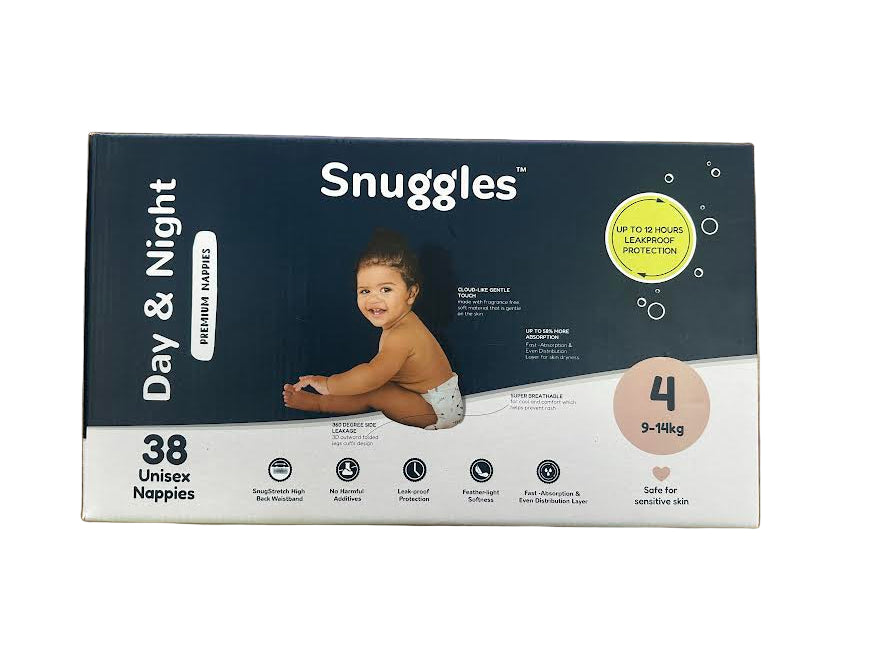 Snugz Premium Nappies Unisex Size 4 (9-14kg) 38 pack