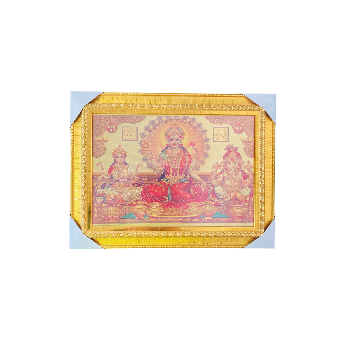 PF Laxmi Golden Laminated Frame 9 Inch * 12 Inch
