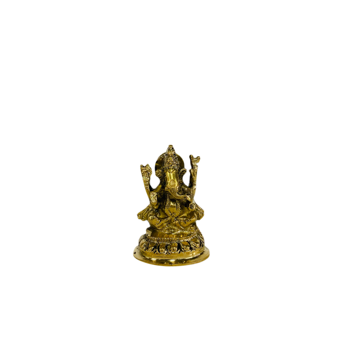 Ganesh Statue Brass 4 Inch