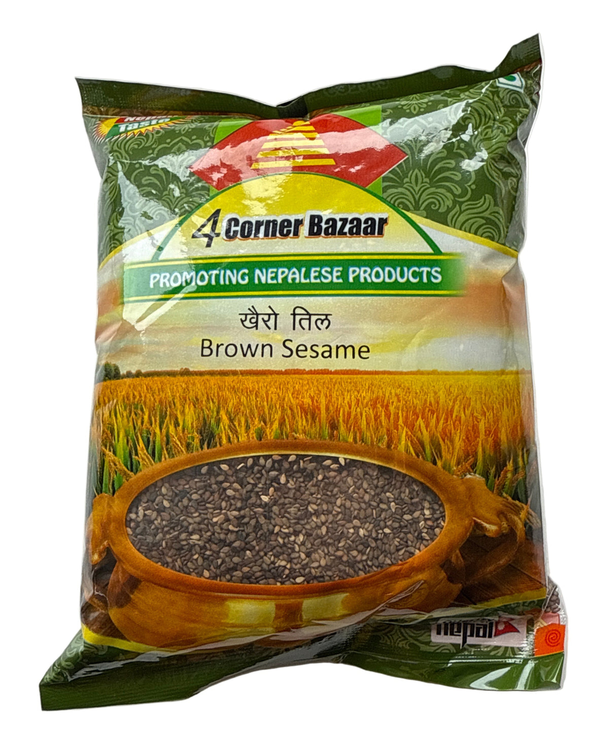 4 corner Khairo Til Brown Sesasme Seed 500Gm