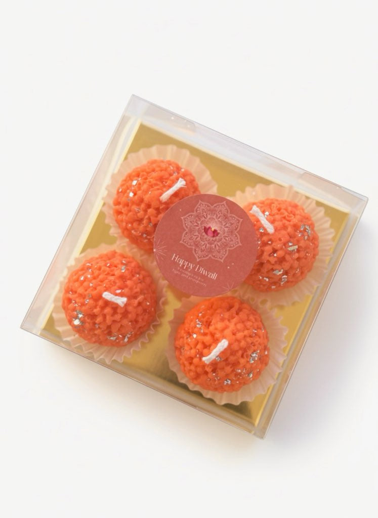 Jhigu Studio Boxed Laddu Candle Set 4pc
