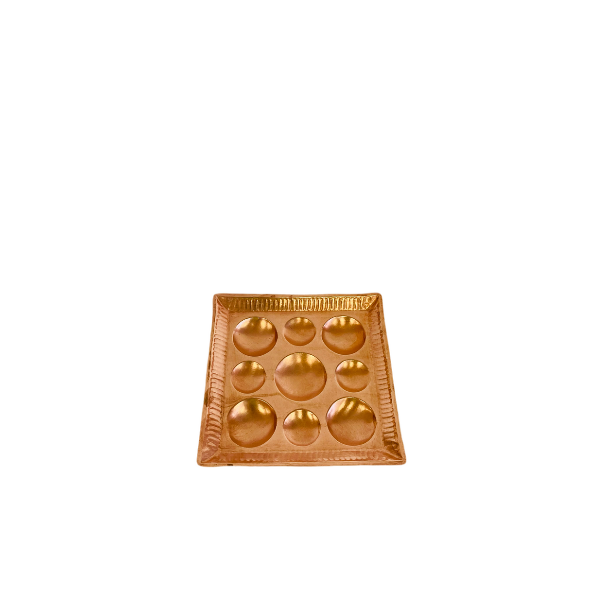 Khandi Pooja Thali Copper Square 8 Inch