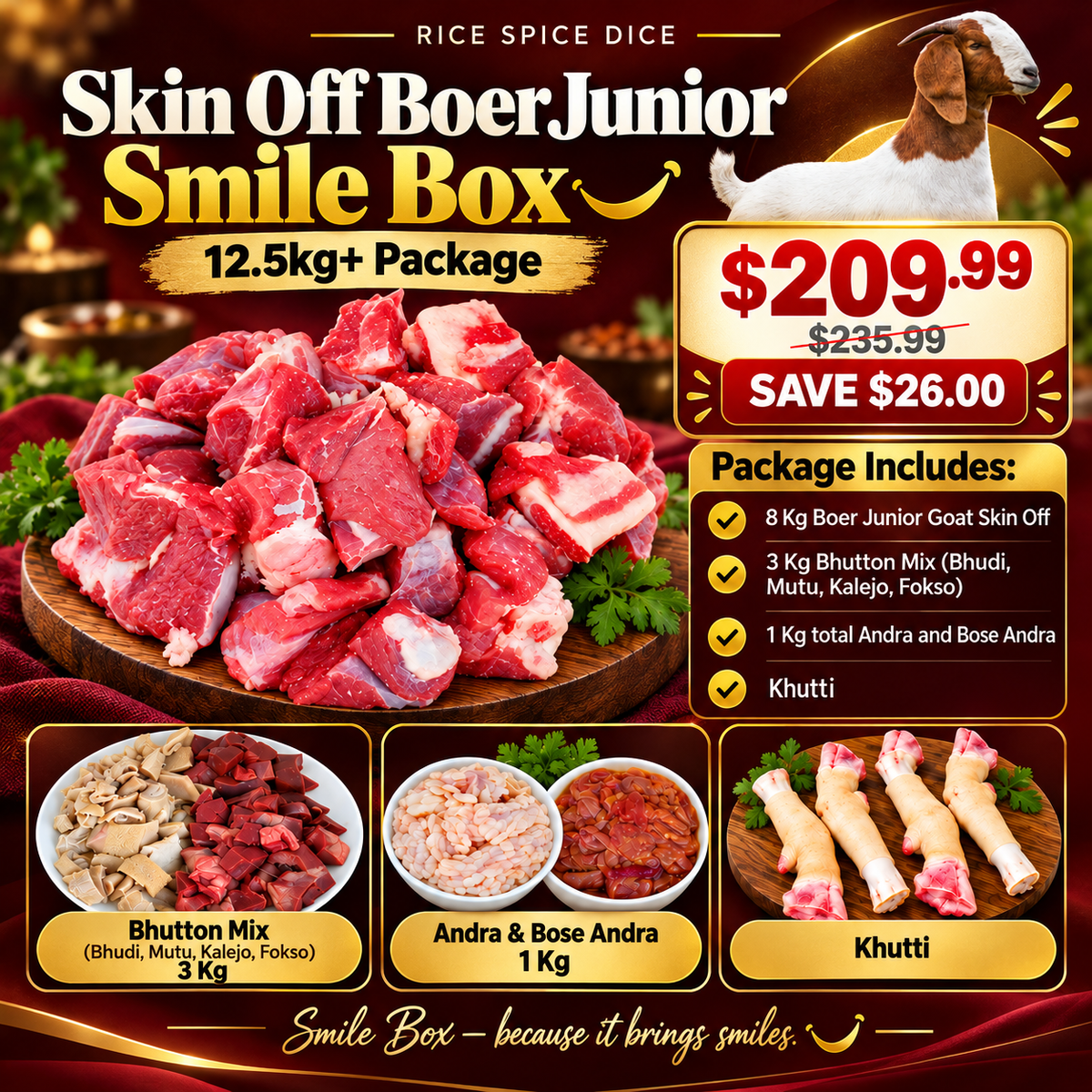Skin OFF  Boer Junior Smile Box 12.5 Kg +