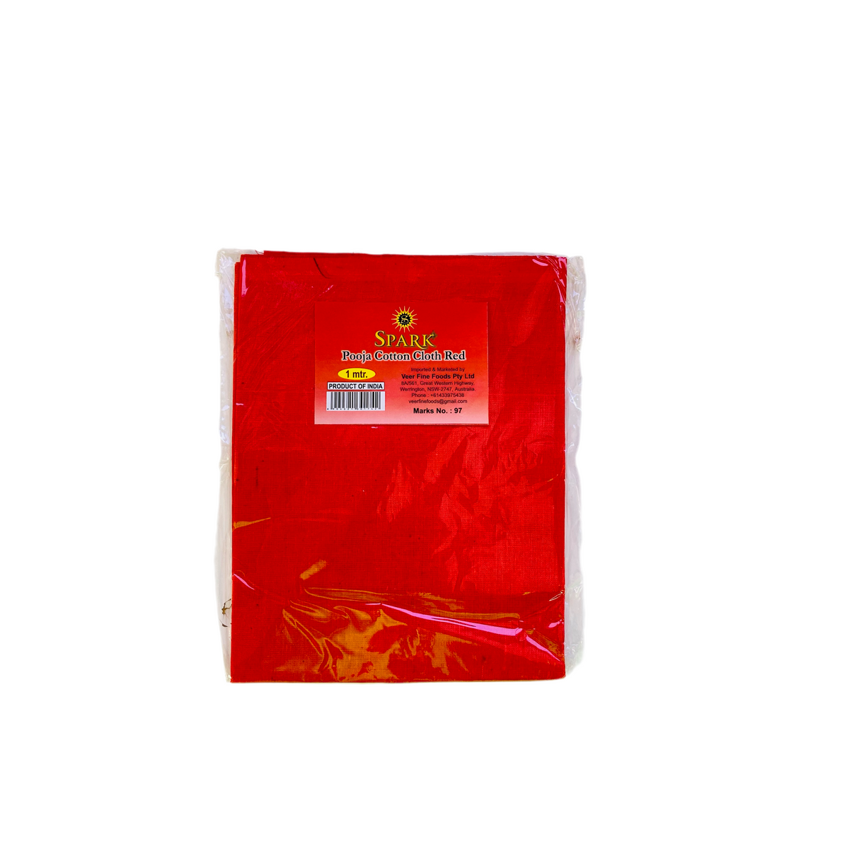 Spark Pooja Red Cotton Cloth 1Mtr