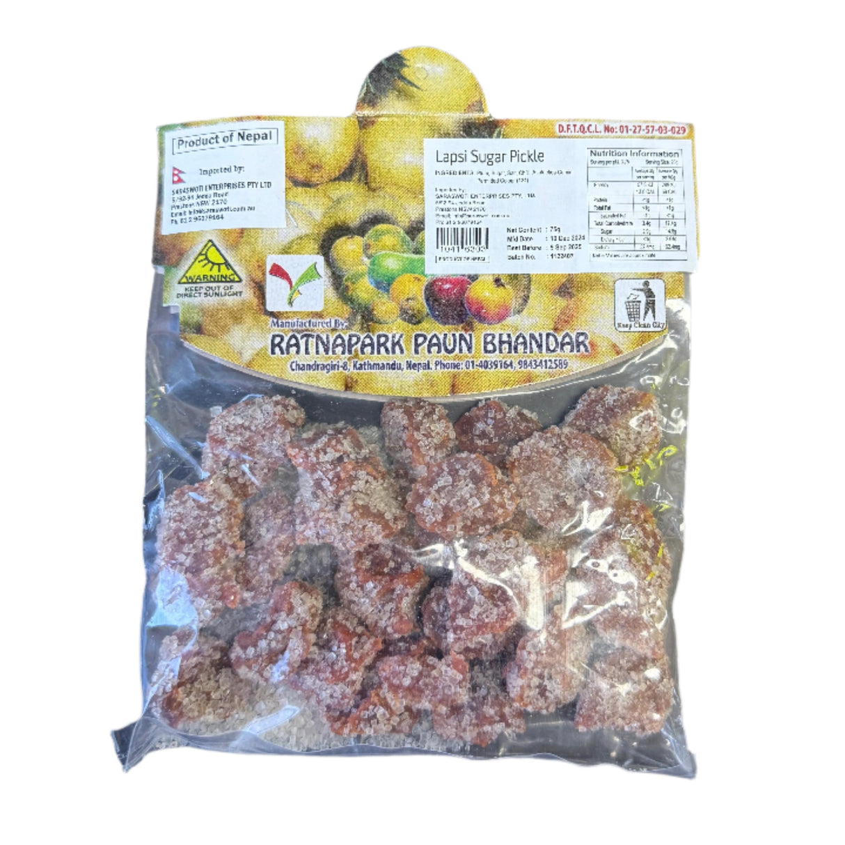 Ratnapark Lapsi Sugar Pickle 75 Gm
