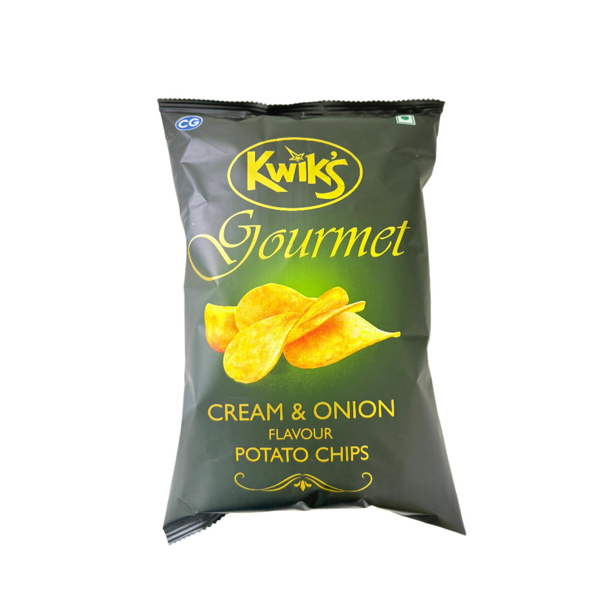 Kwiks Cream & Onion Potato Chips 65Gm