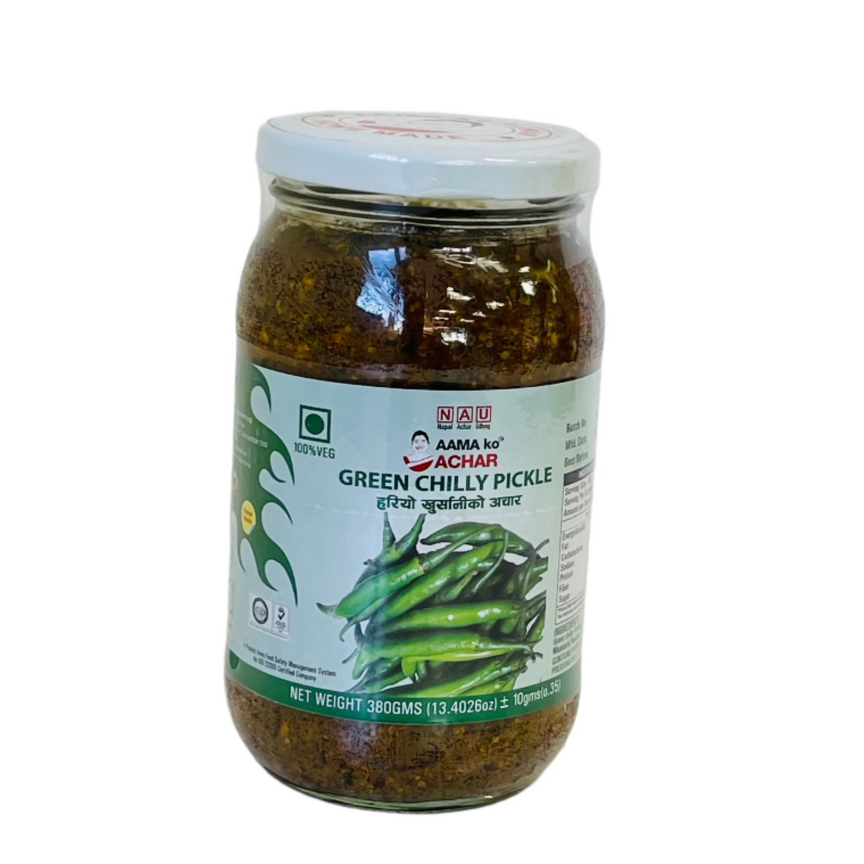 Aama Ko Achaar Green Chilly Pickle 380Gm