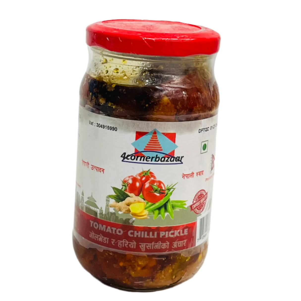 4 Corner Tomato Chilli Pickle 350Gm