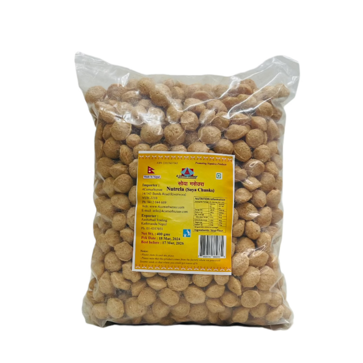 4 Corner Nutrela Soya chunks 400Gm