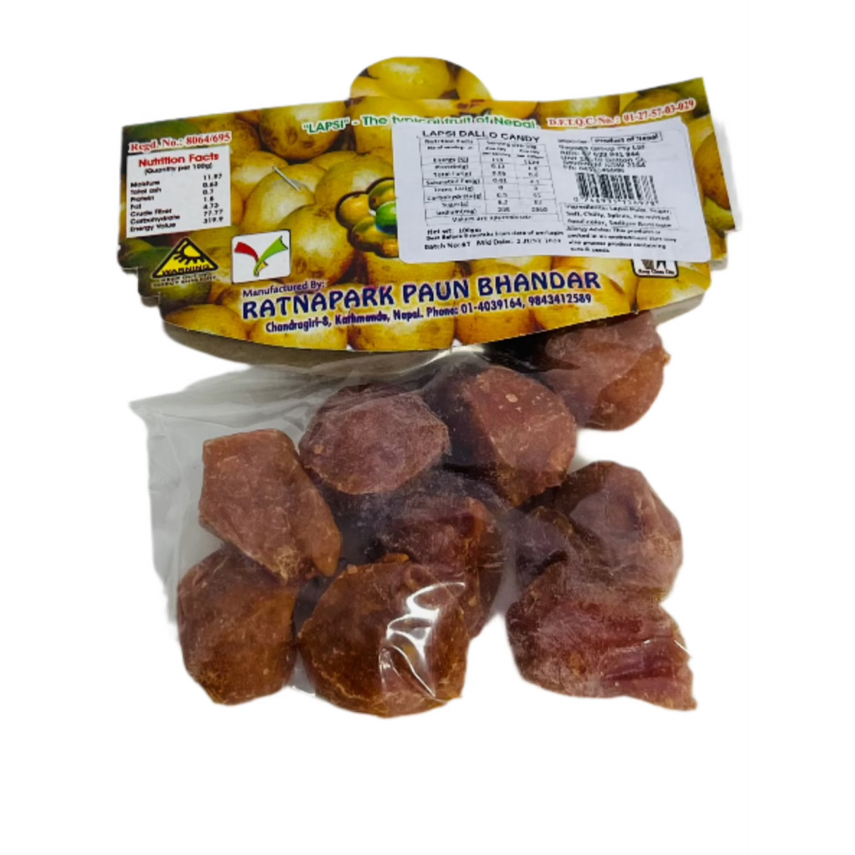 Ratnapark Lapsi Dallo Candy / Hog Plum Round Candy 100Gm