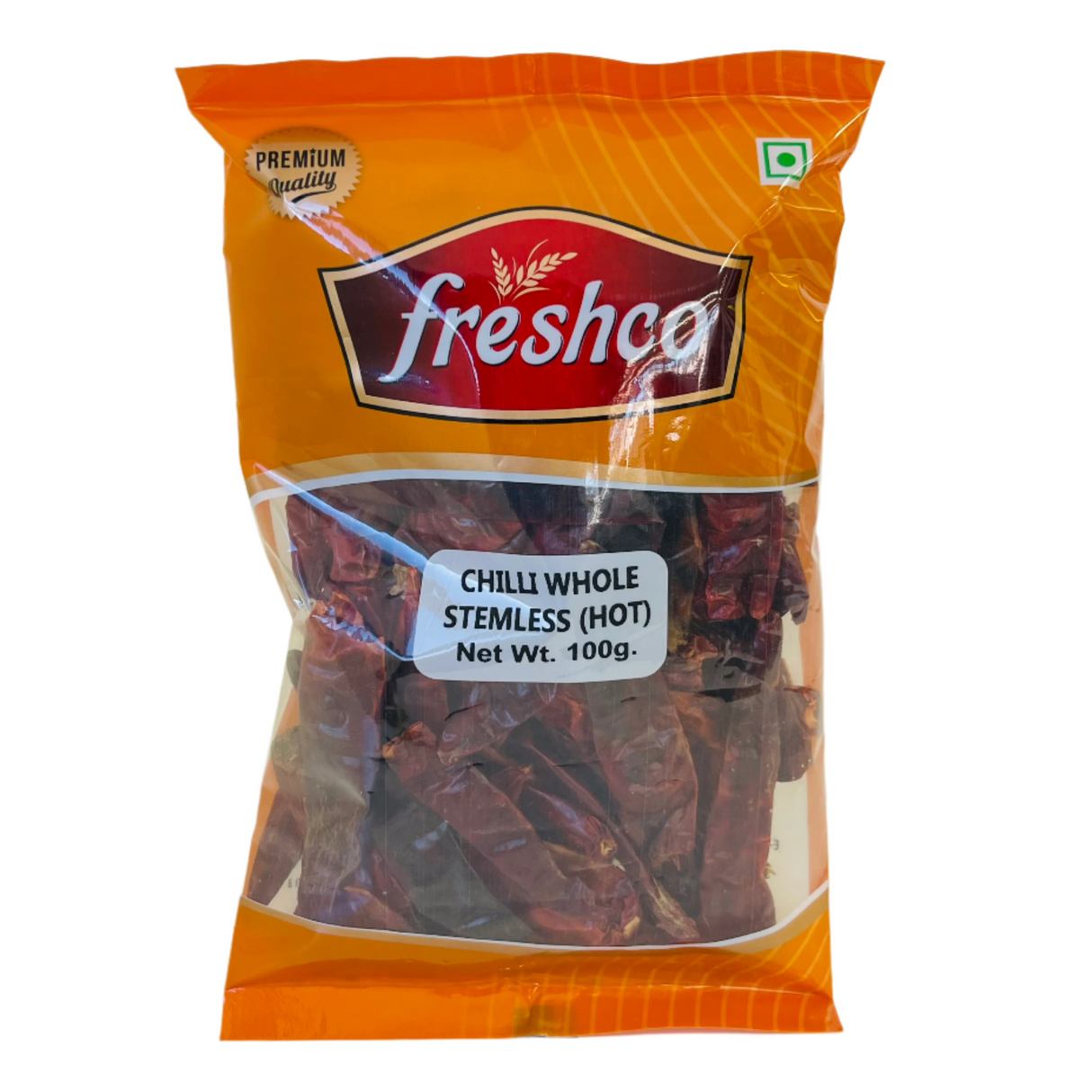Freshco Chilli Whole Stemless Hot 100Gm