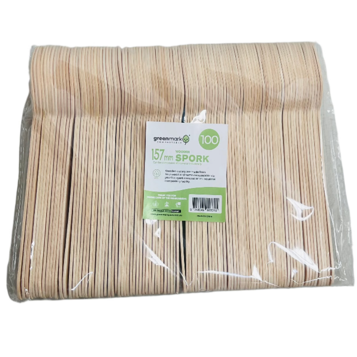 Budget Wooden Spork 100Pcs