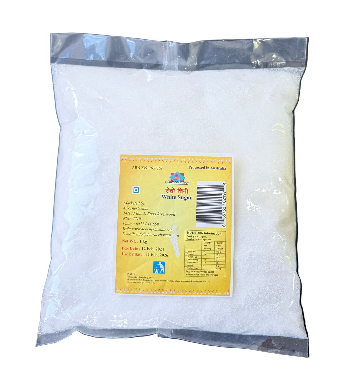 4 Corner White Sugar 1Kg
