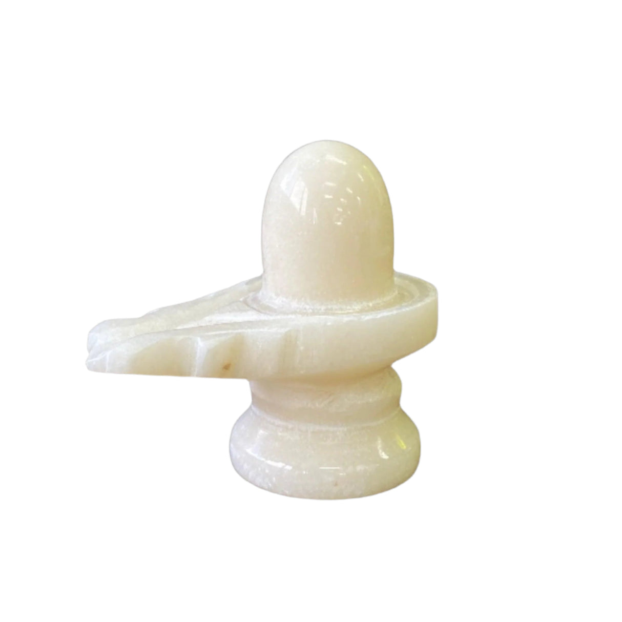 Shivling White Stone 4 inch