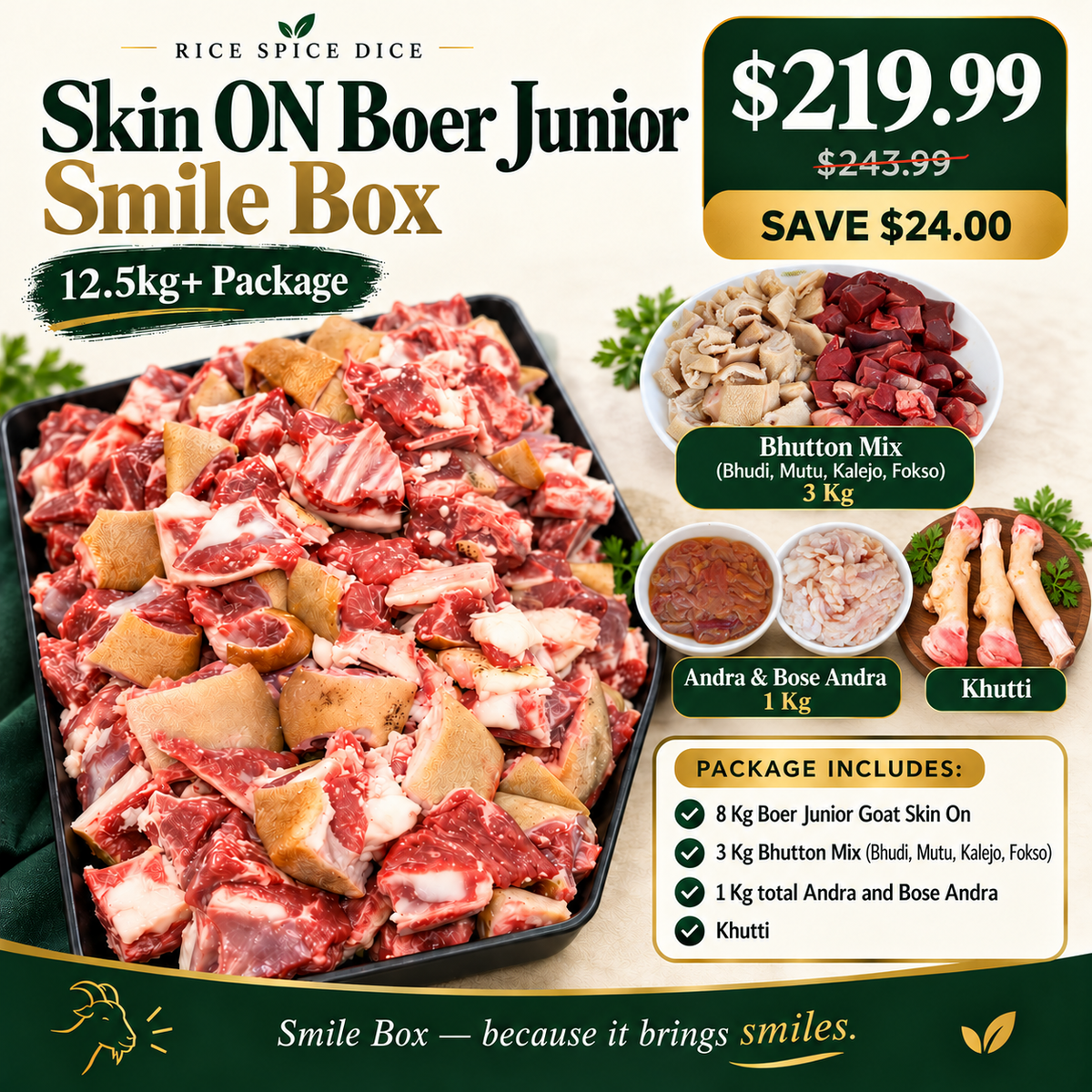 Skin ON  Boer Junior Smile Box 12.5 Kg +