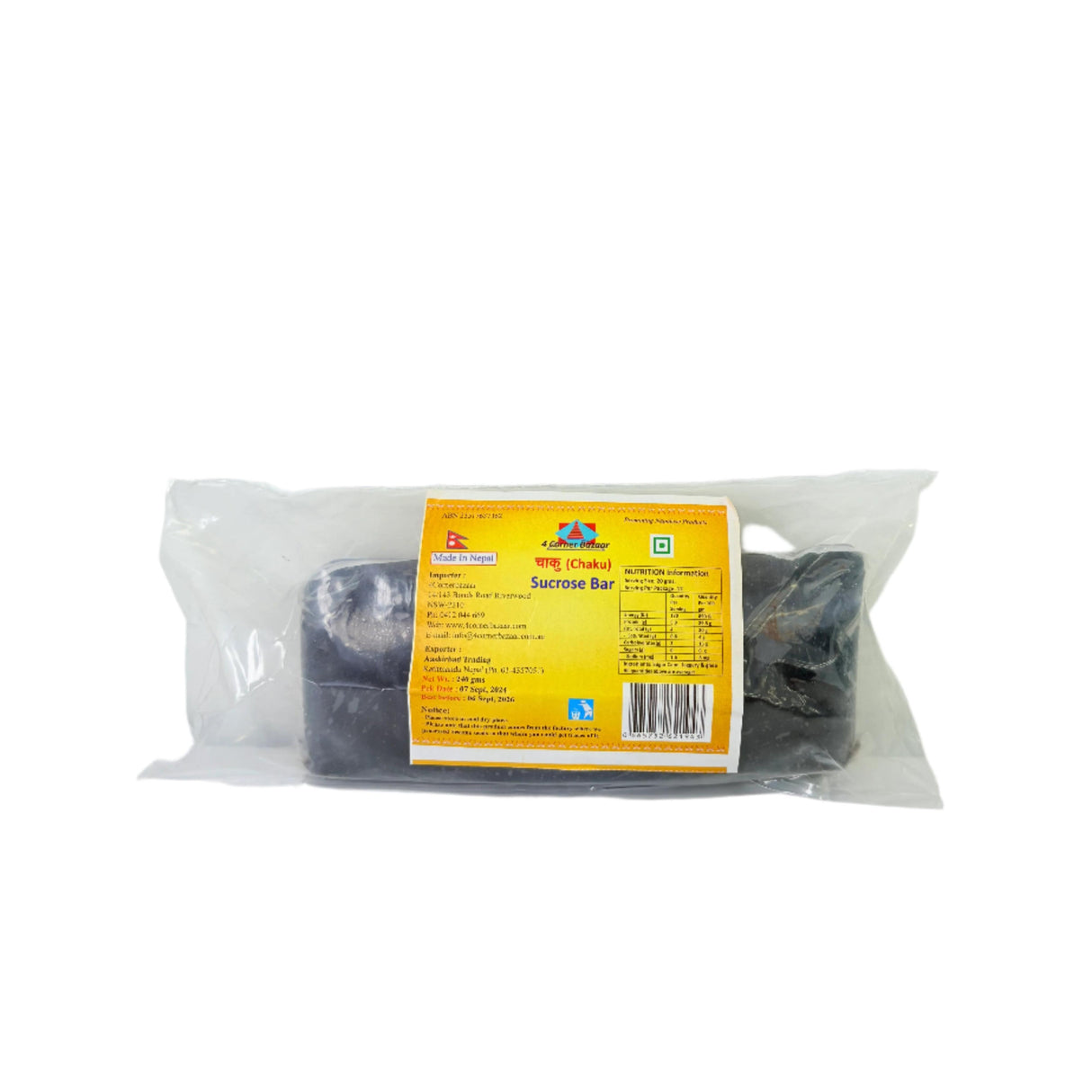 4 Corner Chaku Sukrose Bar 250Gm